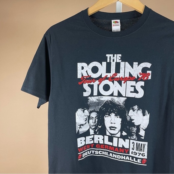 The Rolling Stones Men's Small Berlin 76 Graphic Tee Band Rock Music - Picture 7 of 7